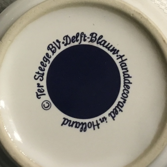 🇳🇱Delft Blauw Set of 3~Mugs\Cups~Hand Painted Windmill & Swans~Vintage - Picture 7 of 9